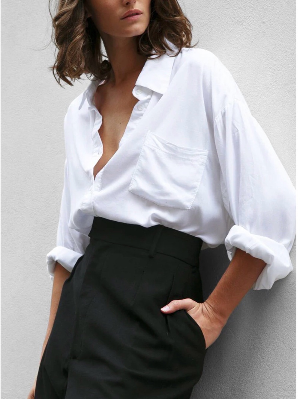The Frankie Shop ‘Hanna’ Oversized White Button-Down Shirt